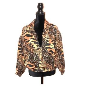Vintage animal print windbreaker